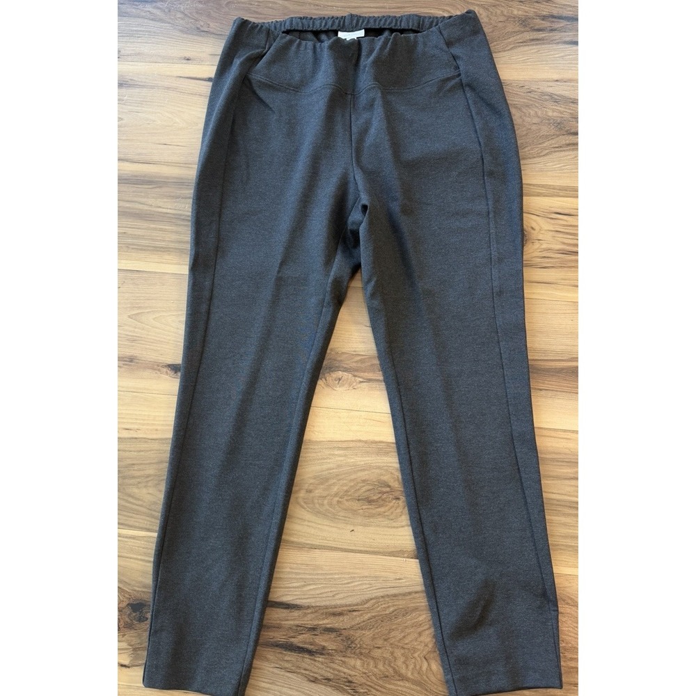 J.Jillā Ponte Knit Leggings XL Charcoal Pull On Stretch Slim Pants NWT $79 MSRP